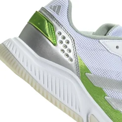 adidas Courtquick padelschoenen dames cloud white silver metallic lucid lemon< Padelschoenen
