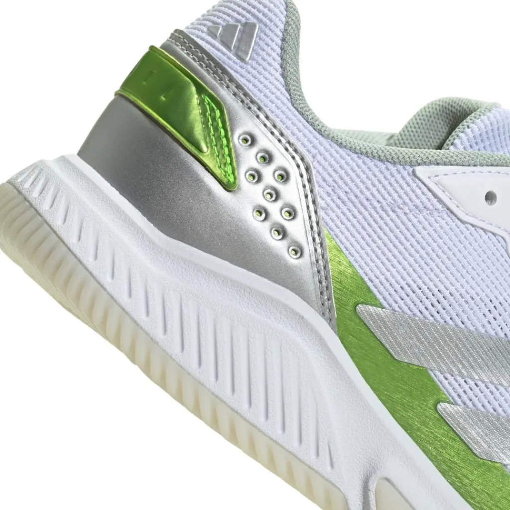 adidas Courtquick padelschoenen dames cloud white silver metallic lucid lemon< Padelschoenen