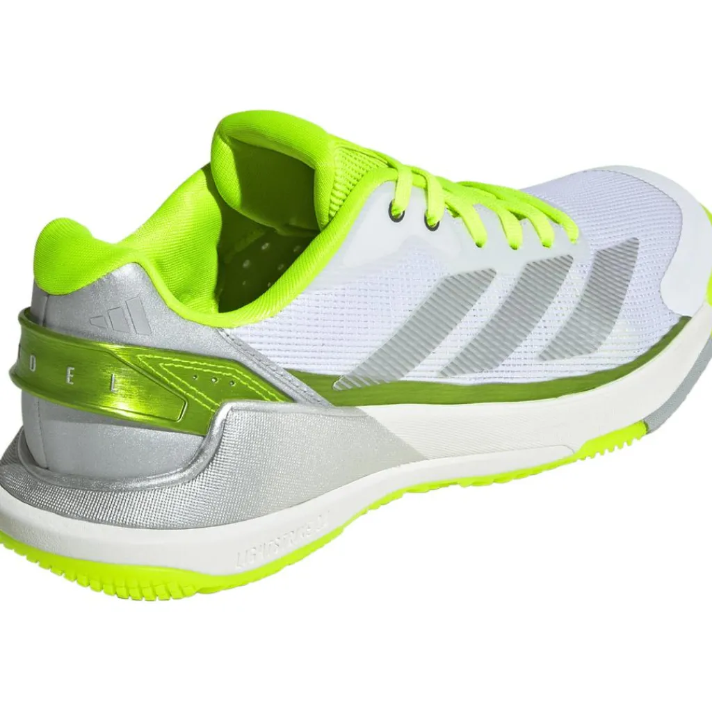 Padelschoenen-adidas Crazyquick Lightstrike padelschoenen dames lucid lemon wonder silver silver metallic