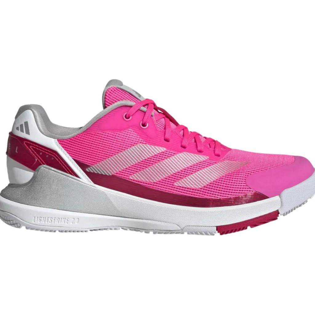 Padelschoenen-adidas Crazyquick Lightstrike padelschoenen dames lucid pink silver metallic lucid red
