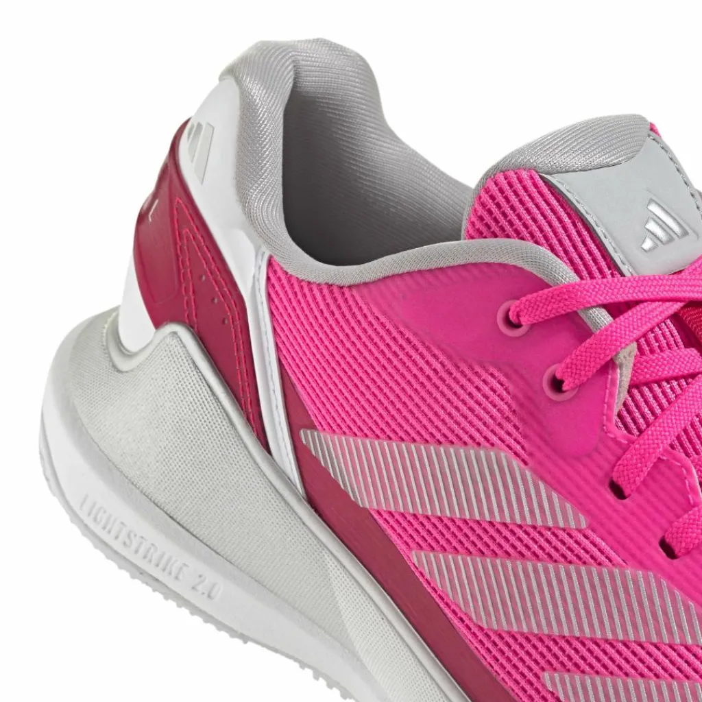 Padelschoenen-adidas Crazyquick Lightstrike padelschoenen dames lucid pink silver metallic lucid red