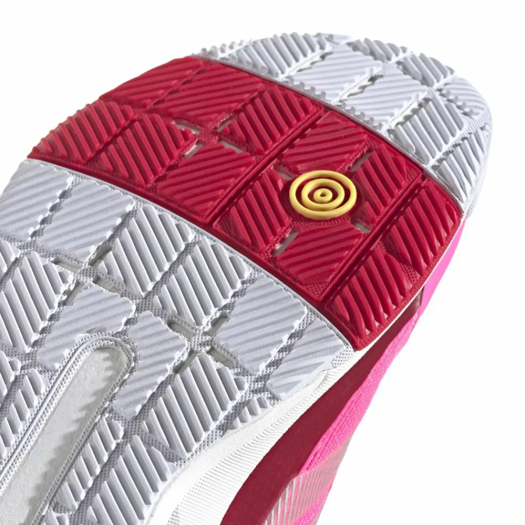 Padelschoenen-adidas Crazyquick Lightstrike padelschoenen dames lucid pink silver metallic lucid red