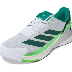 Padelschoenen-adidas Crazyquick padelschoenen heren cloud white aurora ivy lime burst
