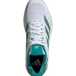 Padelschoenen-adidas Crazyquick padelschoenen heren cloud white aurora ivy lime burst