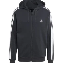 adidas Essential Fleece 3-Stripes vest heren black< Truien & Vesten