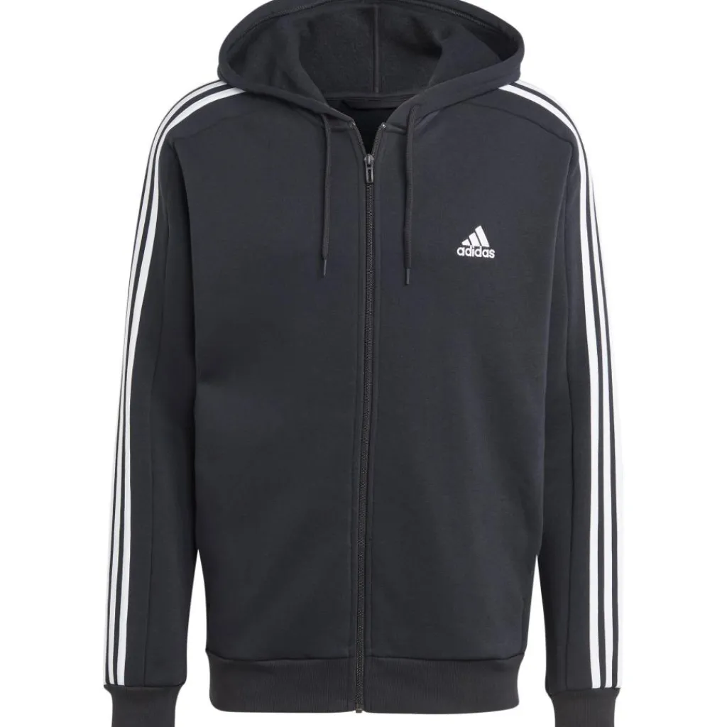 adidas Essential Fleece 3-Stripes vest heren black< Truien & Vesten