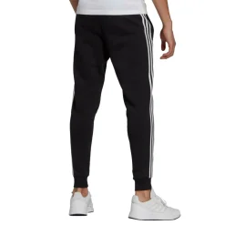 Sportbroek-adidas Essentials Fleece 3-Stripes joggingbroek heren black