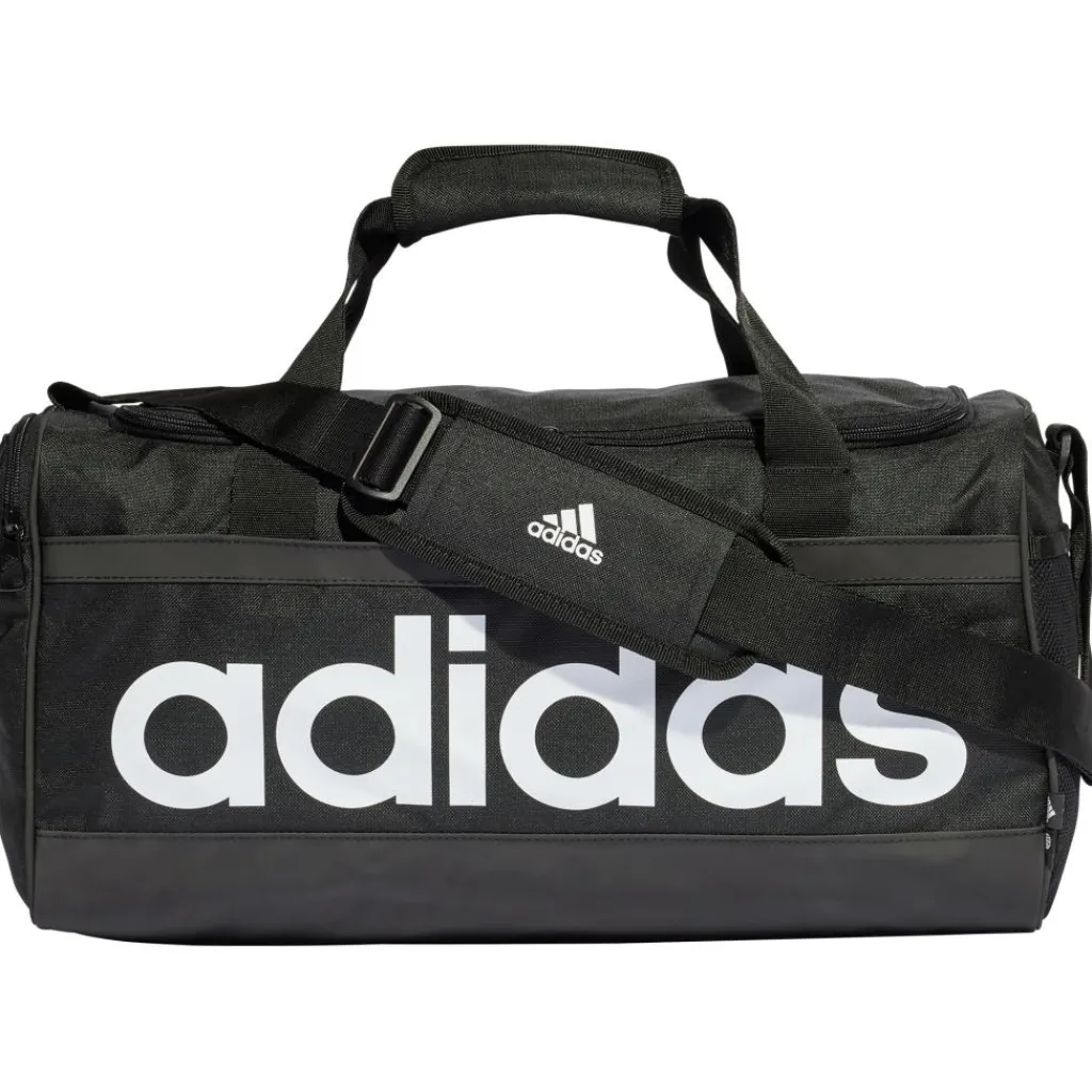 adidas Essentials Linear sporttas medium black white< Sporttas|Voetbaltas