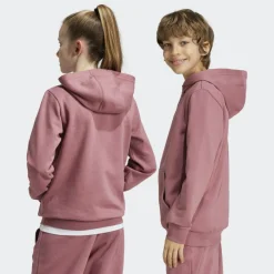 adidas Essentials Small Logo fleece hoodie junior preloved crimson< Sport Trui