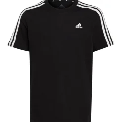 adidas Essentials 3-Stripes shirt junior black white< Shirts, Polo's & Blouses