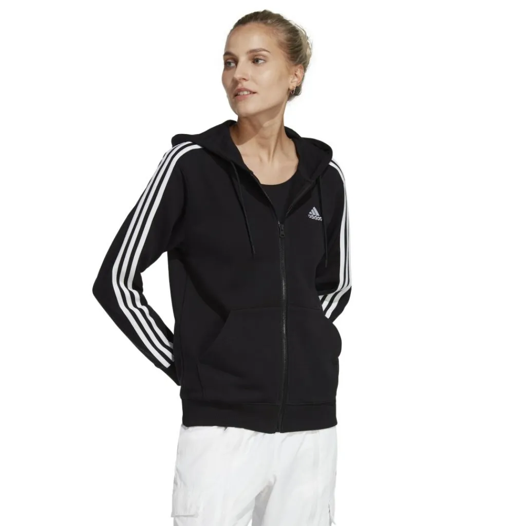 Truien & Vesten-adidas Essentials 3-Stripes French Terry vest dames black white