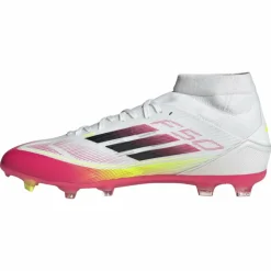 Voetbalschoenen-adidas F50 League FG MG Mid voetbalschoenen heren cloud white core black solar yellow