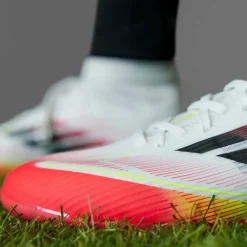 Voetbalschoenen-adidas F50 League FG MG Mid voetbalschoenen heren cloud white core black solar yellow