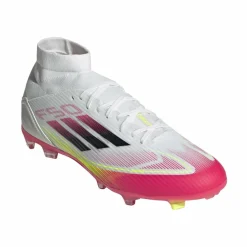 Voetbalschoenen-adidas F50 League FG MG Mid voetbalschoenen heren cloud white core black solar yellow