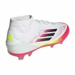 Voetbalschoenen-adidas F50 League FG MG Mid voetbalschoenen heren cloud white core black solar yellow