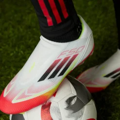 Voetbalschoenen-adidas F50 League FG MG voetbalschoenen heren cloud white core black solar yellow