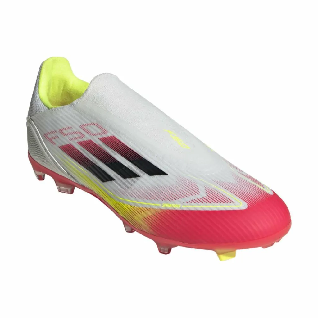 Voetbalschoenen-adidas F50 League FG MG voetbalschoenen heren cloud white core black solar yellow