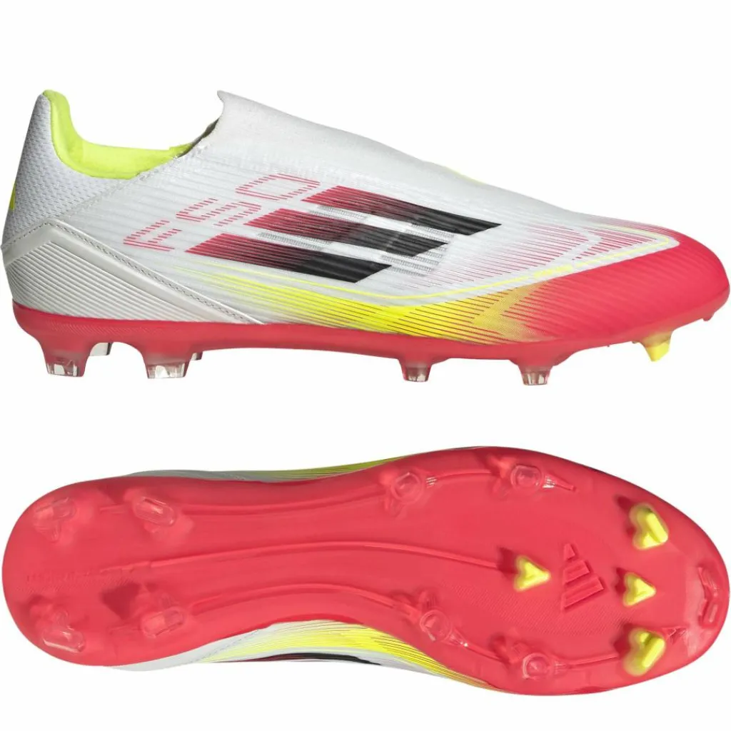 Voetbalschoenen-adidas F50 League FG MG voetbalschoenen heren cloud white core black solar yellow