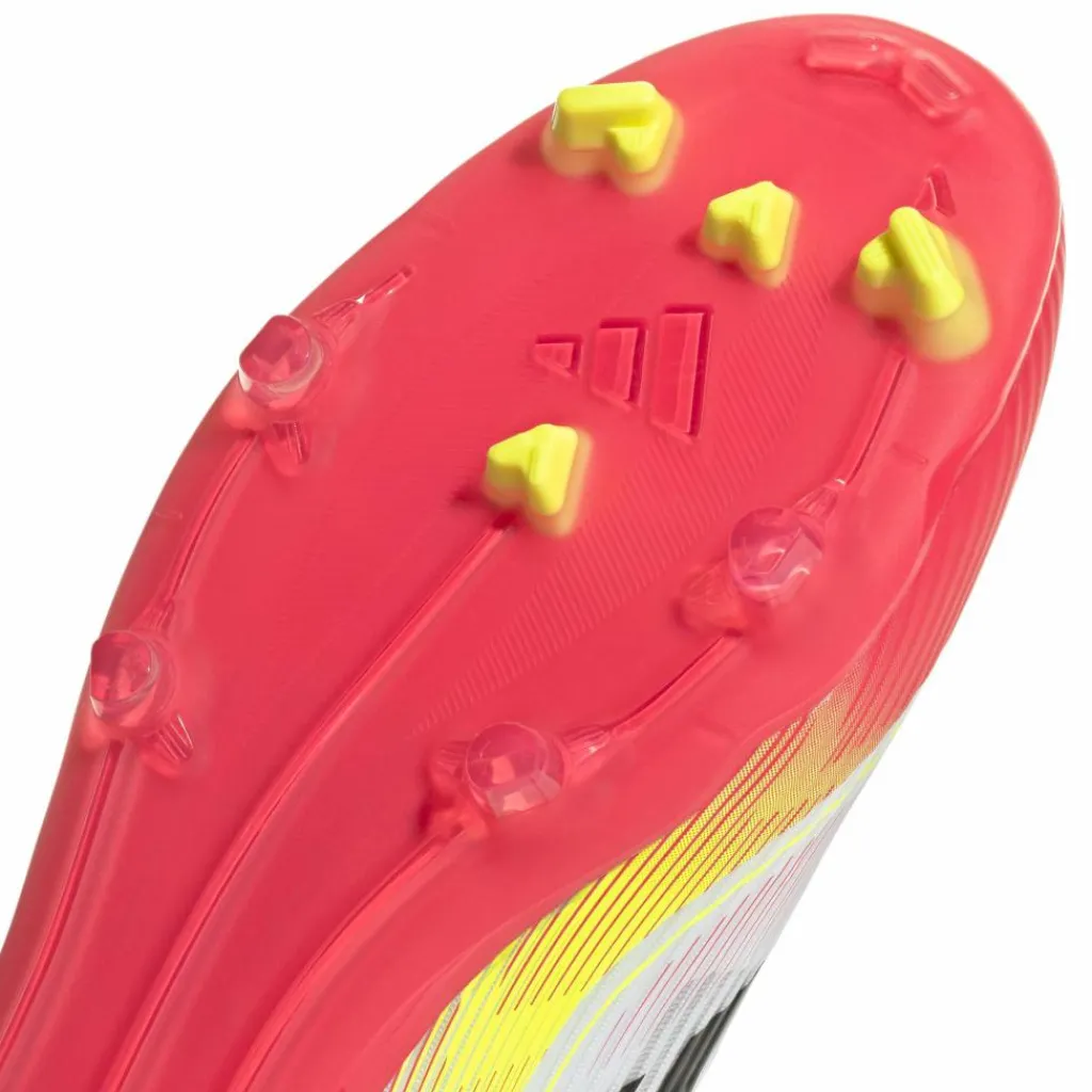 Voetbalschoenen-adidas F50 League FG MG voetbalschoenen heren cloud white core black solar yellow