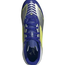 Voetbalschoenen-adidas F50 League Messi FG MG voetbalschoenen junior silver metallic solar yellow lucid blue