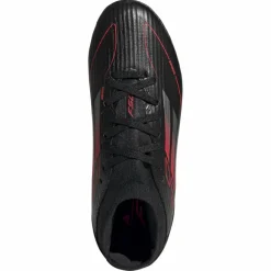 Voetbalschoenen-adidas F50 League Mid FG MG voetbalschoenen junior core black iron metallic lucid red