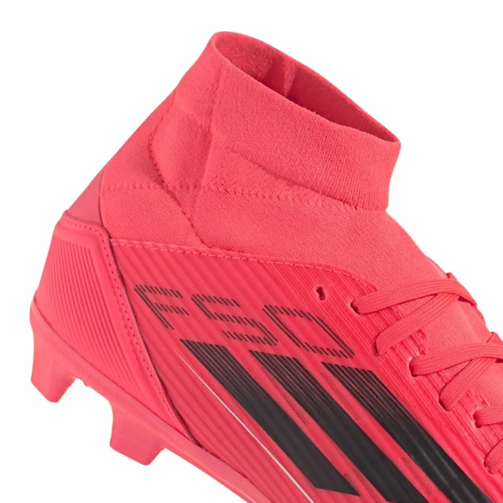 adidas F50 League Mid-cut FG MG voetbalschoenen turbo aurora black platinum metallic< Voetbalschoenen
