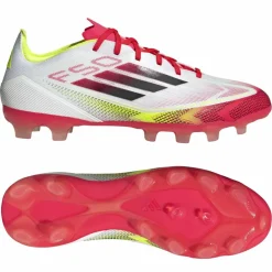 adidas F50 Pro MG voetbalschoenen heren cloud white core black solar yellow< Voetbalschoenen