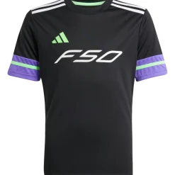 Voetbalkleding-adidas F50 voetbalshirt junior black purple rush