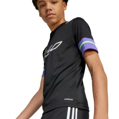 Voetbalkleding-adidas F50 voetbalshirt junior black purple rush