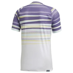 Tenniskleding-adidas Freelift Heat Ready tennisshirt heren white shock  yellow