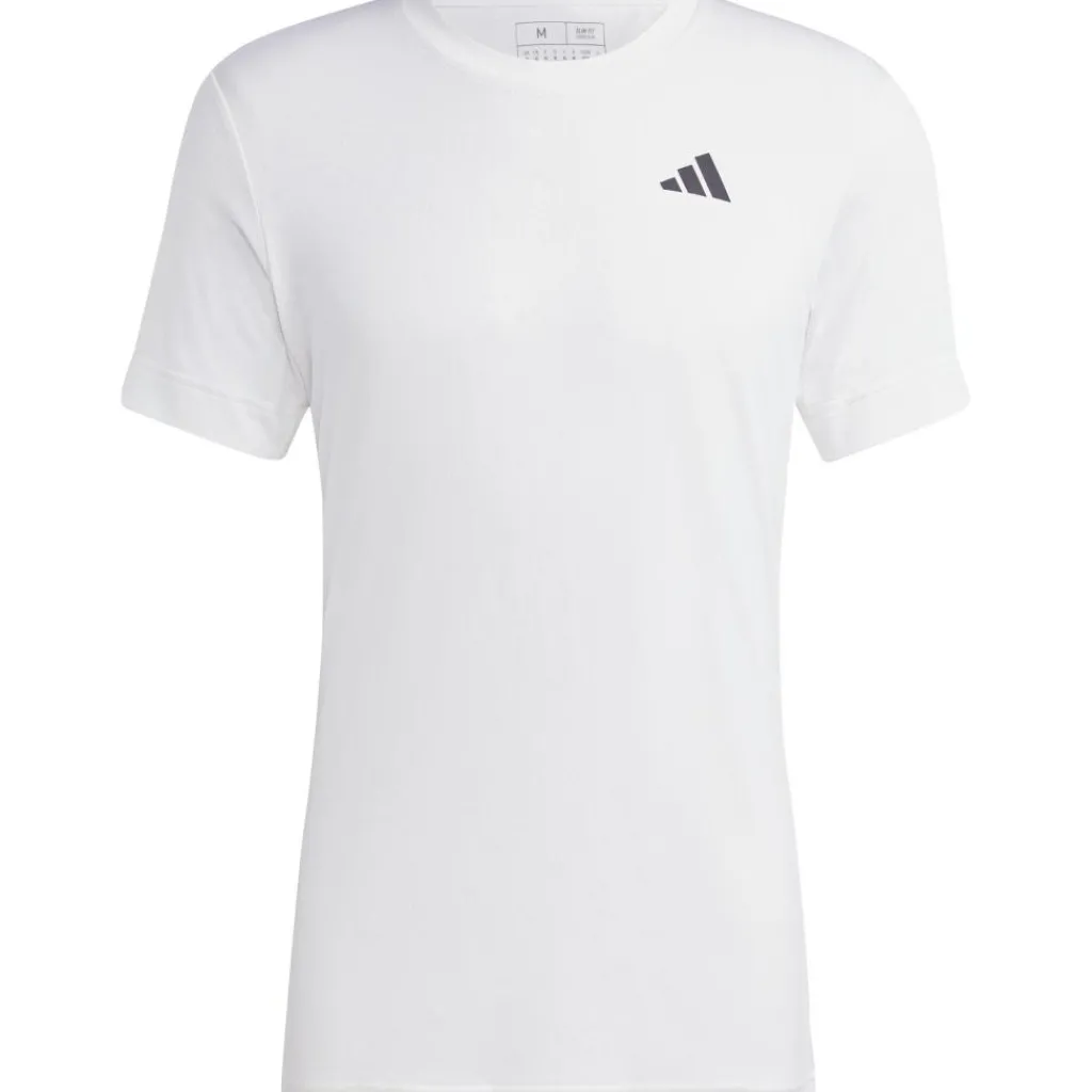 Tenniskleding-adidas Freelift tennisshirt heren white
