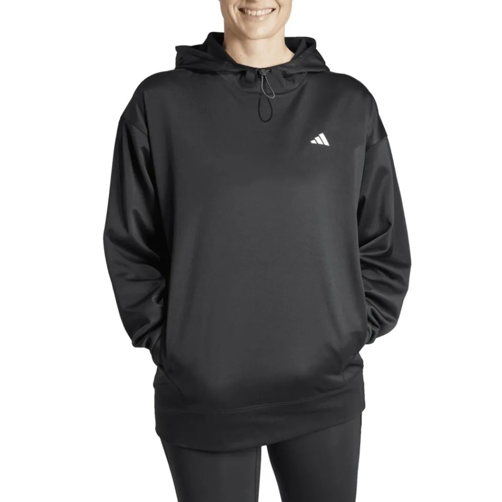 Sport Trui-adidas Game and Go hoodie dames black white