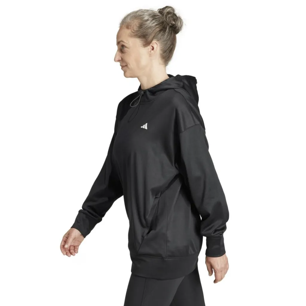 Sport Trui-adidas Game and Go hoodie dames black white