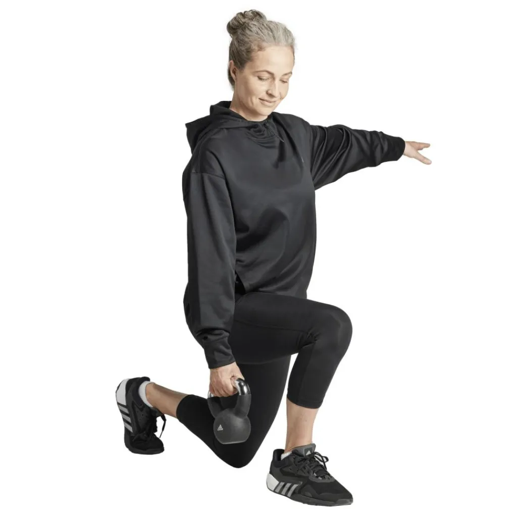 Sport Trui-adidas Game and Go hoodie dames black white