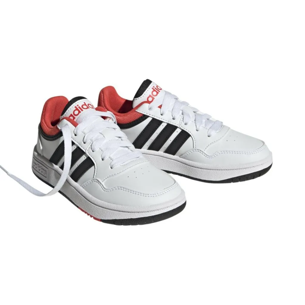 Schoenen-adidas Hoops 3.0 schoenen junior cloud white core black bright red