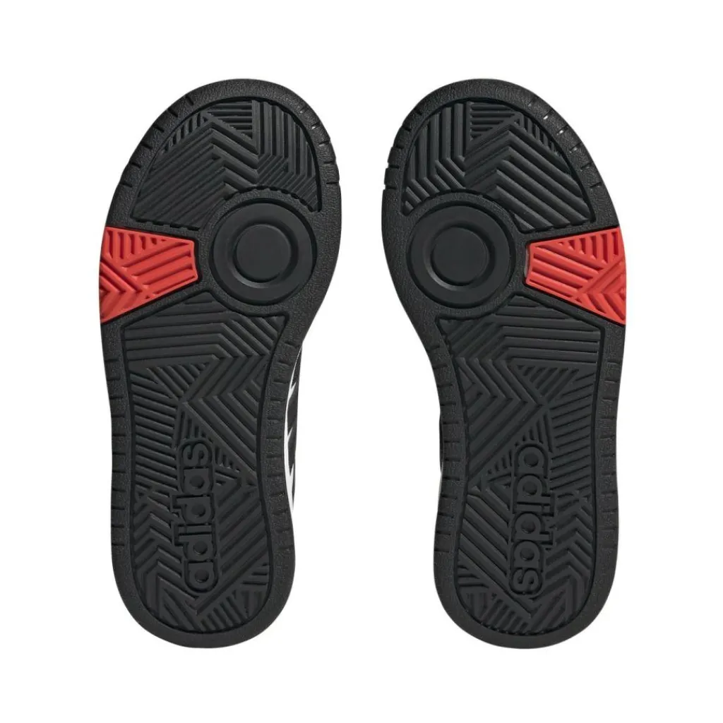 Schoenen-adidas Hoops 3.0 schoenen junior cloud white core black bright red