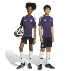 Voetbalkleding-adidas Manchester United Tiro 25 Competition voetbalbroekje junior black