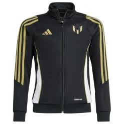 Voetbalkleding-adidas Messi trainingsjack junior black gold