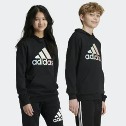 Sport Trui-adidas Metallic Print hoodie junior black