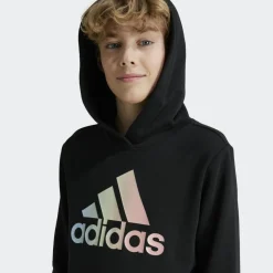 Sport Trui-adidas Metallic Print hoodie junior black
