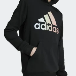 Sport Trui-adidas Metallic Print hoodie junior black