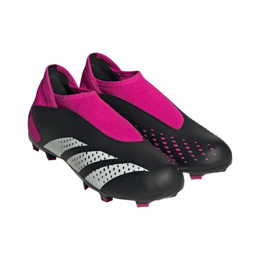adidas Predator Accuracy.3 voetbalschoenen junior core black cloud white team shock pink 2< Voetbalschoenen