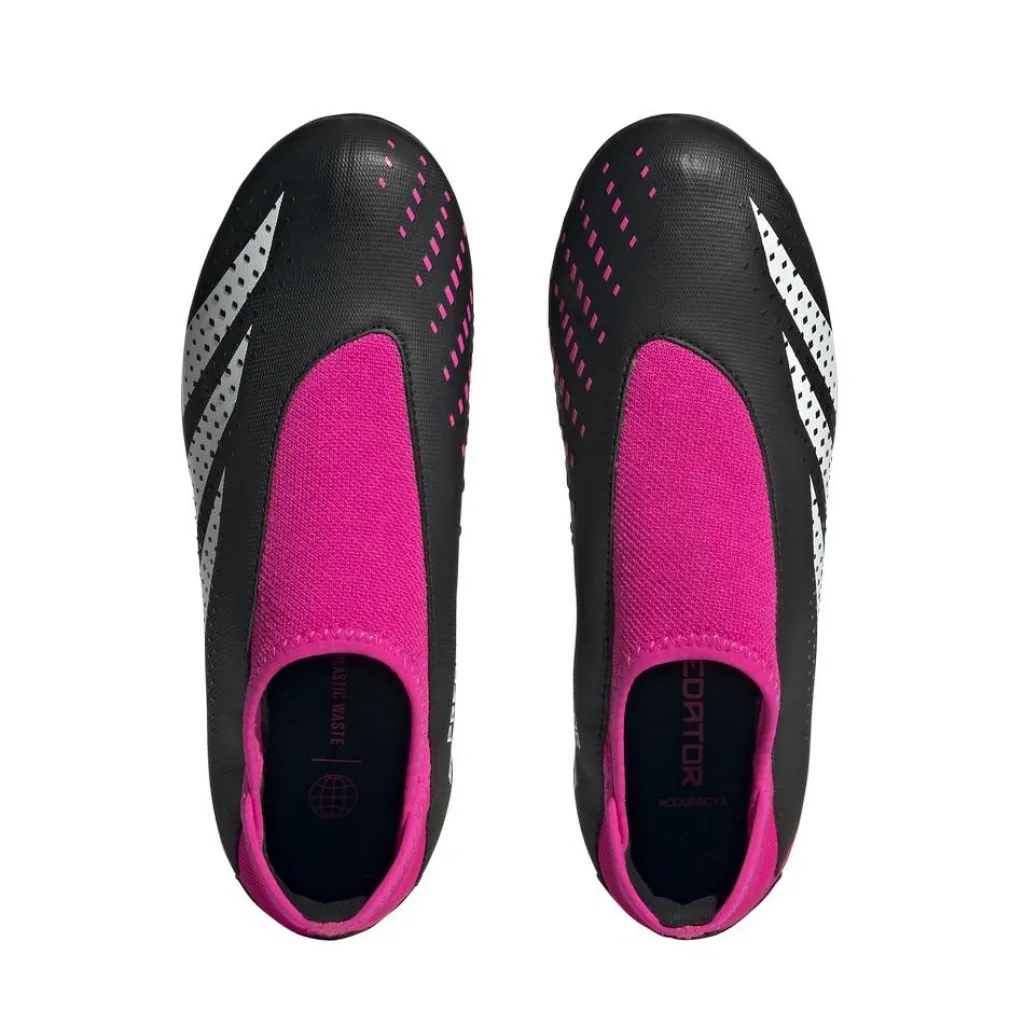 adidas Predator Accuracy.3 voetbalschoenen junior core black cloud white team shock pink 2< Voetbalschoenen