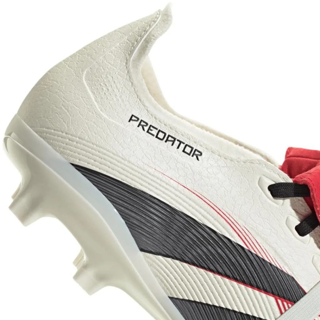 adidas Predator League FG MG voetbalschoenen off white core black pure ruby< Voetbalschoenen