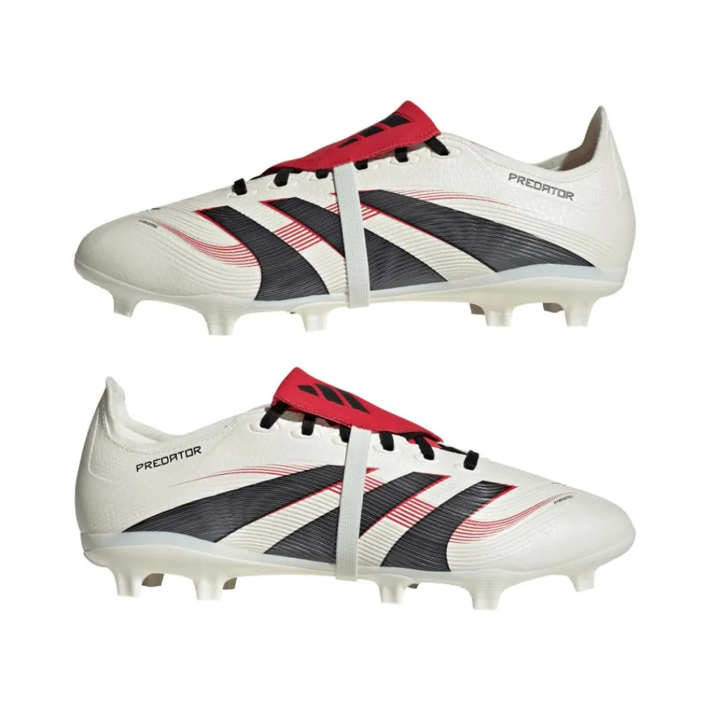 adidas Predator League FG MG voetbalschoenen off white core black pure ruby< Voetbalschoenen