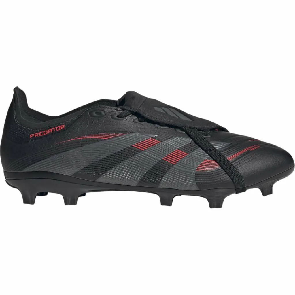 adidas Predator League FG MG voetbalschoenen heren core black grey four lucid red< Voetbalschoenen