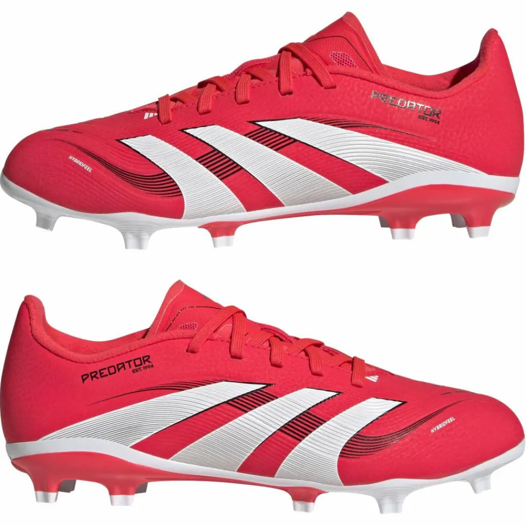 Voetbalschoenen-adidas Predator League FG MG voetbalschoenen junior lucid red cloud white core black