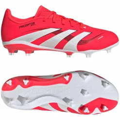 Voetbalschoenen-adidas Predator League FG MG voetbalschoenen junior lucid red cloud white core black