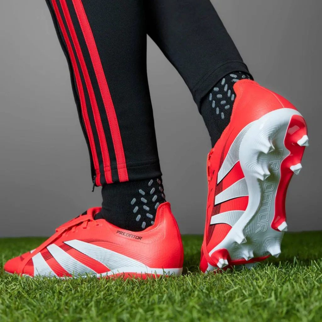adidas Predator League FG MG voetbalschoenen heren lucid red cloud white core black< Voetbalschoenen