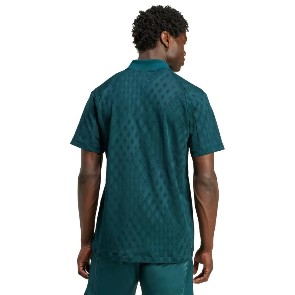 Tenniskleding-adidas Pro Climacool + Freelift tennisshirt heren aurora ivy